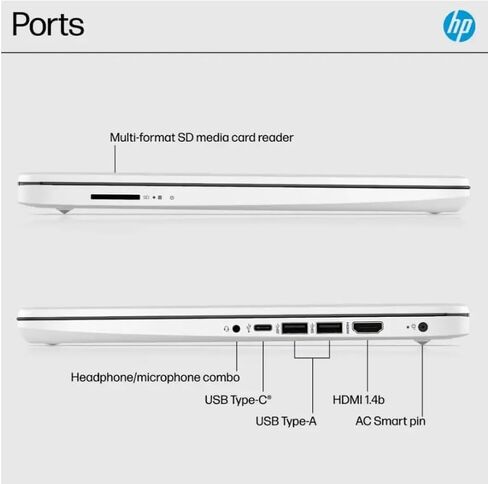 HP 15.6" Business Laptop, Free Microsoft Office 2024 Lifetime License, Copilot AI Chat, HD Touchscreen Display, Intel 6-Core i3-1215U 4.4 GHz, 16GB RAM, 1TB SSD, Long Battery Life, Windows 11 Pro in Saudi Arabia