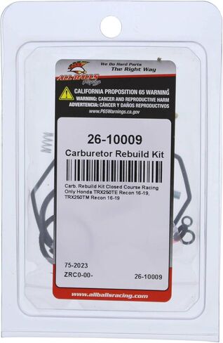 All Balls Carburetor Rebuild Kit 26-10009 Compatible With/Replacement For Honda TRX250TE Recon 2016-2019, TRX250TM Recon 2016-2019 in Saudi Arabia
