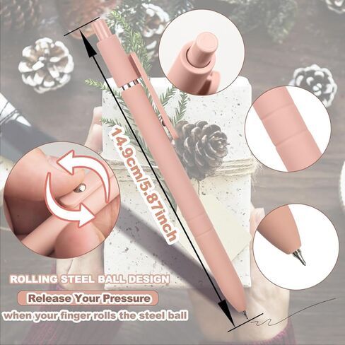 ELANE 5 Pcs Colorful Gel Pens,0.5mm Fine Point Quick Dry Black Ink Pens for Journaling Note Taking Writing, High-End Series Pens for Gifts for Doctor Nurse Teacher Students (morandi) in Kuwait