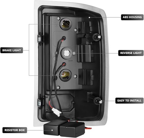 DNA MOTORING TL-CSIL15-LED-CH-CL Tail Light Assembly [Compatible with 14-19 Silverado 1500 2500HD 3500HD] in Saudi Arabia