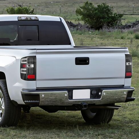 DNA MOTORING TL-CSIL15-LED-CH-CL Tail Light Assembly [Compatible with 14-19 Silverado 1500 2500HD 3500HD] in Saudi Arabia
