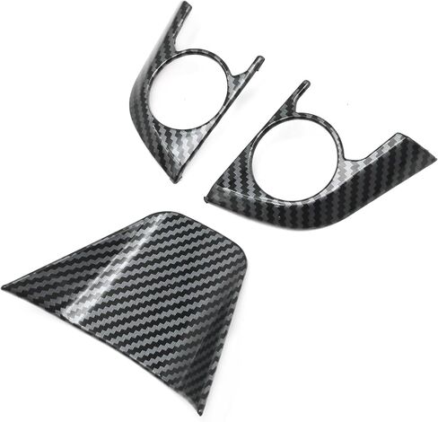 UOIENRT Steering Wheel Frame Strip Button Panel Cover Trim, Carbon Fiber Color Steering Wheel Button Cover Sticker Interior Decoration Trim, Replacement for Toyota Avalon Camry 2018-2024 in Saudi Arabia