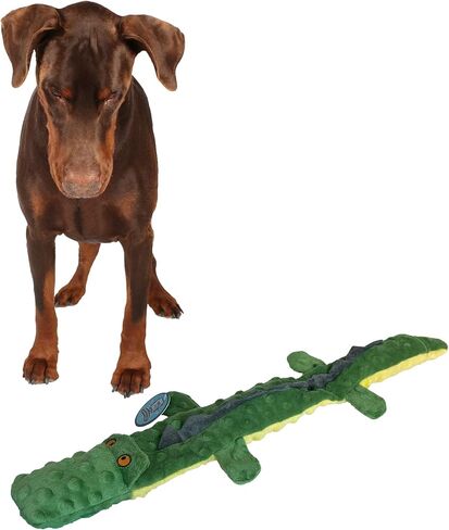 SPOT Skinneeez Extreme Triple Squeak Snake - Durable, Stuffing-Free Dog Toy with Rip-Stop Mesh & 3 Jumbo Squeakers, Built for Aggressive Chewers - Perfect for Medium to Large Dogs & Puppies, 25 inch in Kuwait