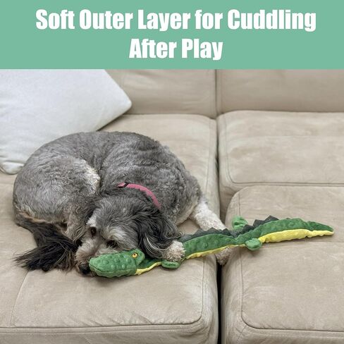 SPOT Skinneeez Extreme Triple Squeak Snake - Durable, Stuffing-Free Dog Toy with Rip-Stop Mesh & 3 Jumbo Squeakers, Built for Aggressive Chewers - Perfect for Medium to Large Dogs & Puppies, 25 inch in Kuwait