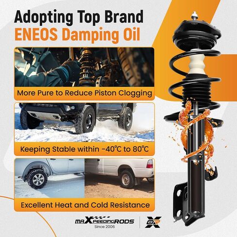 MaxPeedingRods 2PC الدعامات الأمامية لتويوتا كورولا 2009-2013 تويوتا مصفوفة 2011-2013 FWD ، 472597 472598 دعامات امتصاص الصدمات مع مجموعة ربيع لفائف in Saudi Arabia