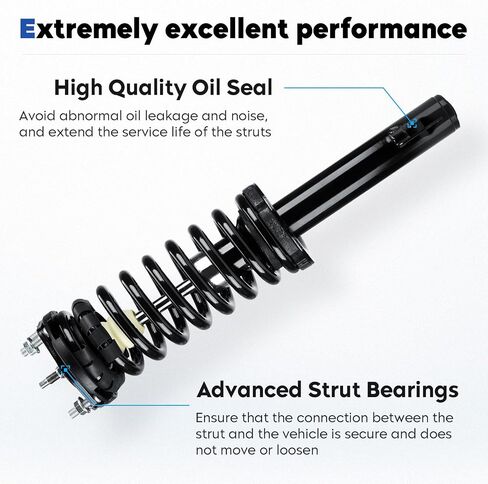 Front Struts Assembly w/Coil Spring Complete Shock Absorber Fit for Jeep Commander 2006-2010, for Grand Cherokee 2005-2010, Replace for 171377L 171377R in Saudi Arabia