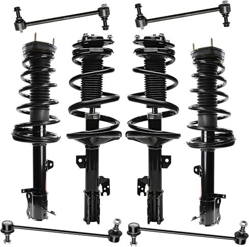 Detroit Axle - AWD Front 8pc Struts Kit لعام 2001 2002 2003 Toyota Highlander ، STRUT STRUT و COIL SWAY SWAY SWAY SWAWE in Saudi Arabia
