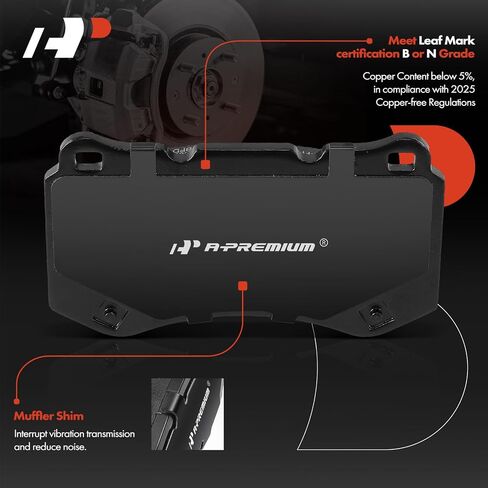 A-Premium 12.21 Inch (310mm) دوارات فرامل القرص المحفورة والمنزولة + مجموعة منصات السيراميك متوافقة مع نماذج Acura المختارة-TL 2004 2005 2006 2007 2008 ، 6-PC Set in Saudi Arabia