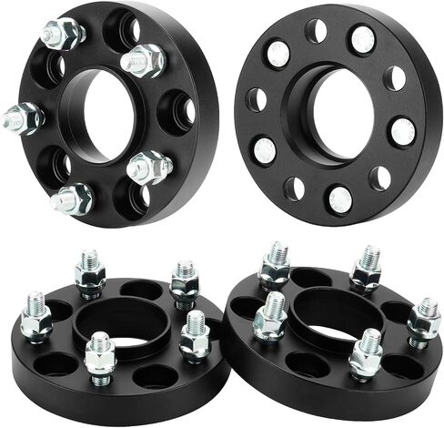 youxmoto 4pcs 5x4.5 1inch فواصل العجلة تتناسب مع Dodge Avenger Caliber Stealth ، 5x114.3 محولات مزورة مع m12x1.5 studs 67.1mm bore hub for Ford Escape 2001-2012 ، Fusion 2006-2012 in Saudi Arabia
