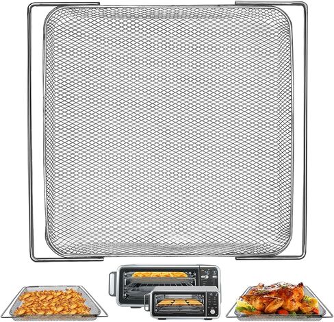 GCQ Air Fryer Replacement Parts for Ninja Foodi 13 in 1 SP351 SP301 Air Fry Countertop Toaster Oven, 13.5''×12.3'' Stainless Steel Air Fryer Wire Rack Accessories Roasting Steamer Grill Racks Tray in Kuwait