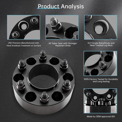 TRIBLE SIX 2Pcs 5x5.5 to 5x5.5 Black Wheel Adapters Spacers 2" 51 MM Hub Centric 9/16-18 Studs 77.8mm Hub Bore Wheel Replacement for 2002-2010 Dodge Ram 1500 2004-2009 Durango Dakota 2011 Ram 1500 in Saudi Arabia