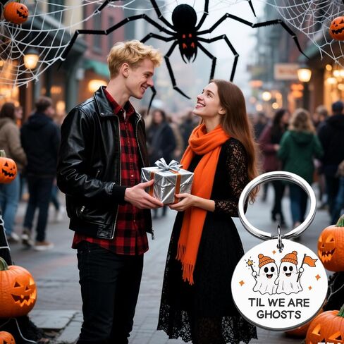 Halloween Boo Basket Stuffers for Couples Boyfriend, Spooky Basket Stuffers for Women Men, Fall Gifts for Him Her Adults Ghost Keychain National Boyfriend Sweetest Day Funny Gift in Saudi Arabia