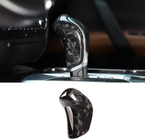 مناسب لـ Maserati Levante 2016-2018 ، Ghibli Quattroporte 2013-2018 Center Console Gear Shift Cover Cover Trim Real Carbon Carbon Decoration Insories (Black) in Kuwait