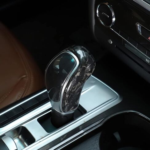 مناسب لـ Maserati Levante 2016-2018 ، Ghibli Quattroporte 2013-2018 Center Console Gear Shift Cover Cover Trim Real Carbon Carbon Decoration Insories (Black) in Kuwait