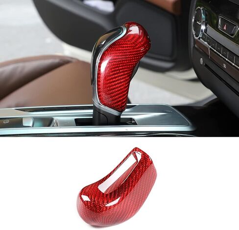 مناسب لـ Maserati Levante 2016-2018 ، Ghibli Quattroporte 2013-2018 Center Console Gear Shift Cover Cover Trim Real Carbon Carbon Decoration Insories (Black) in Kuwait