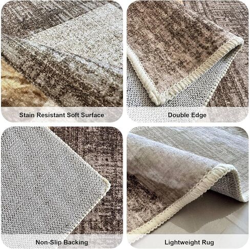 5×7 Washable Modern Area Rugs,Checkered Abstract Neutral Non-Slip High Traffic Large Carpet for Office, Living Room,Bedroom,Dining Room and Farmhouse,Spring Green in Saudi Arabia