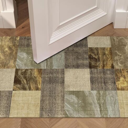 5×7 Washable Modern Area Rugs,Checkered Abstract Neutral Non-Slip High Traffic Large Carpet for Office, Living Room,Bedroom,Dining Room and Farmhouse,Spring Green in Saudi Arabia