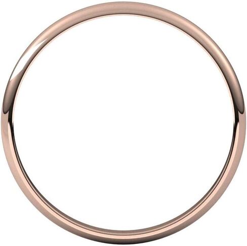 Jewels By Lux Custom Engravable 10K 14K or 18K Rose White or Yellow Gold 925 Sterling Silver or Platinum Half Round Half Round Ultra Light Comfort Fit Classic Wedding Ring Band For His and Hers in Saudi Arabia