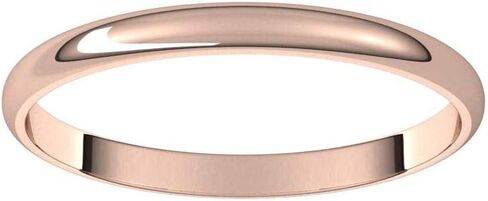 Jewels By Lux Custom Engravable 10K 14K or 18K Rose White or Yellow Gold 925 Sterling Silver or Platinum Half Round Half Round Ultra Light Comfort Fit Classic Wedding Ring Band For His and Hers in Saudi Arabia