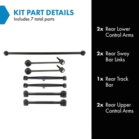 TRQ خلفي مجموعة التعليق الذراع الذراع Sway Bar Stabilizer Link Bar متوافق مع 2013-2018 RAM 1500 in Saudi Arabia