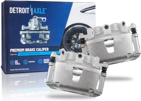 Detroit Axle-2pc الفرجار الأمامية الفرامل لجيب 2005-2010 Grand Cherokee ، 2006-2010 Commander ، الفرجار الفرامل مع قوسين 2007 2008 2009 in Saudi Arabia