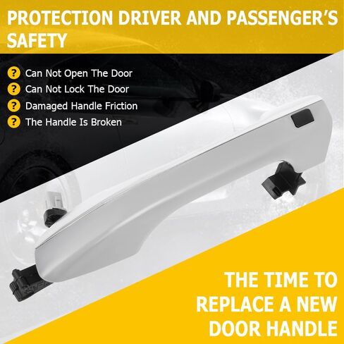 OCPTY Door Handle Exterior Front Driver Left Replacement fit 2017 2018 2019 2020 2021 for Kia for Sportage Chrome 82651-D9710 in Saudi Arabia