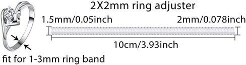 DIYASY 2mm Ring Guard for Loose Ring with Jewelry Polishing Cloth Wedding Ring Size Reducer in Saudi Arabia