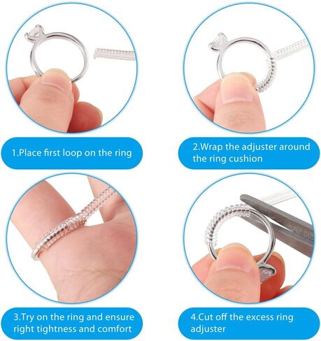 DIYASY 2mm Ring Guard for Loose Ring with Jewelry Polishing Cloth Wedding Ring Size Reducer in Saudi Arabia