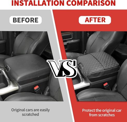 Jimen for Ram Armrest Cover, Car Center Console Cushion Pad Compatible with Dodge Ram 1500/2500/3500 2010-2017 (Black) in Saudi Arabia