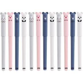 YYaaloa Erasable Gel Pens Fine Point 0.5mm Blue Inks 12 Pack Cute Cartoon Make Mistakes Disappear for Writing Planner and Crossword Puzzles Adult Writing Kids Calligraphy Note Taking (Blue) in Saudi Arabia