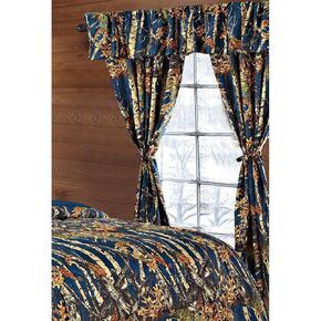 Regal Comfort The Woods Black Camouflage 5pc Curtain Set for Hunters Cabin or Rustic Lodge Teens Boys and Girls (Curtain, Black) in Saudi Arabia
