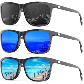 KALIYADI Mens-Sunglasses Polarized Sunglasses-Men Women: Classic Sun glasses with UV400 Protection for Driving Golf Fishing in Kuwait