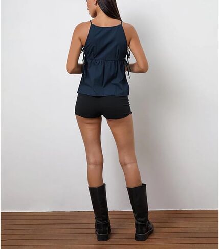 Women Y2k Babydoll Tank Top Teen Girl Preppy Tees Vintage Plaid Cami Shirt Summer Clothes Going Out Streetwear in Kuwait