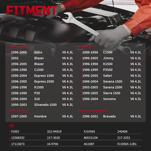 Spider Fuel Injectors fit for/Chevy Express 1500 2500 Silverado 1500 Astro Blazer, For/GMC Savana 1500 Jimmy Safari K1500 P3500, OE FJ503 in Kuwait
