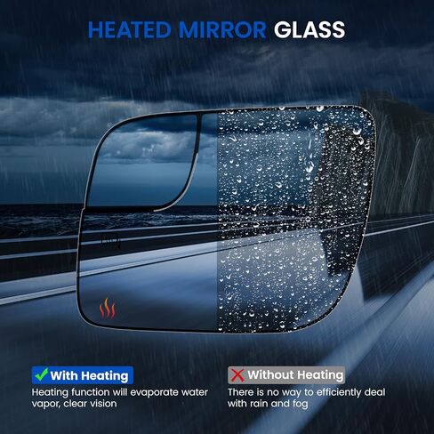 Passenger Right Side Heated Mirror Glass BB5Z17K707L BB5Z17K707M Compatible With Ford Explorer 2011-2019 Passenger Right Side Rear View Mirror Convex Glass with Rear Holder in Saudi Arabia