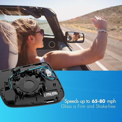 متوافق مع 2013-2020 Jeep Grand Grand Cherokee Passenger Side Mirror Glass ، 2014-2019 Dodge Durango Refle in Kuwait