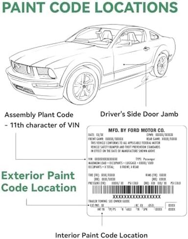 Paint touch-Quality ذات جودة OEM-Oxford White for Ford Models (YZ/Z1/M6887) in Kuwait