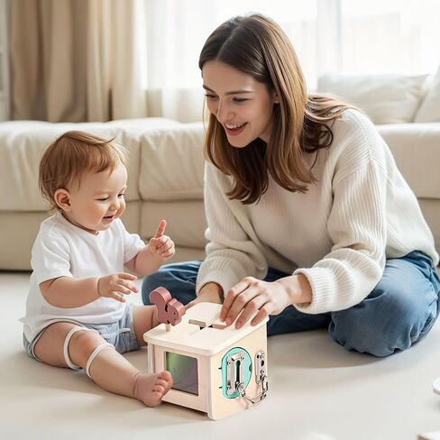 ألعاب Ieatfo Montessori للأطفال الصغار من التتبع والفرز والتكديس - صندوق قطاع الكرة الخشبي - سفر خشب الشكل - Stidicone Rainbow Stacker ، جيد للتدريب على المحرك بشكل جيد وتنسيق العين in Kuwait