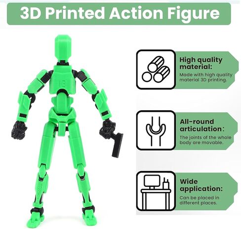 7pcs Lucky 13 Action Acture - (Assembly excess) Titan 13 Action Figure ، T13 Action Figure 3D Printed Mult -cointed Movelations ، Desktop Decorations for Action For Lovers (7pcs) in Saudi Arabia