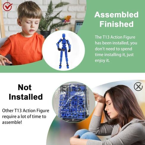 7pcs Lucky 13 Action Acture - (Assembly excess) Titan 13 Action Figure ، T13 Action Figure 3D Printed Mult -cointed Movelations ، Desktop Decorations for Action For Lovers (7pcs) in Saudi Arabia