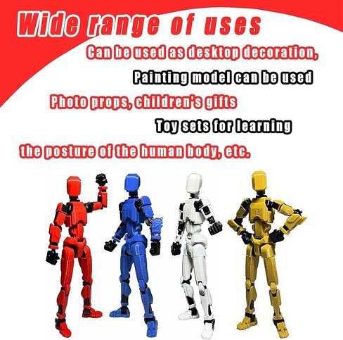 7pcs Lucky 13 Action Acture - (Assembly excess) Titan 13 Action Figure ، T13 Action Figure 3D Printed Mult -cointed Movelations ، Desktop Decorations for Action For Lovers (7pcs) in Saudi Arabia