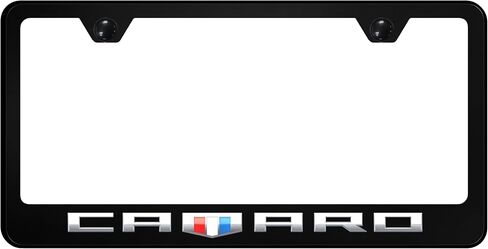 Au-tomotive Gold UV Print Polycarbonate Plate Frame for Chevy Camaro Shield (Black) in Saudi Arabia