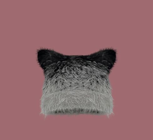 Y2K Cat Ear Beanie Hats Fuzzy Winter Cute Knitted Cat Beanie Kawaii Slouchy Warm Crochet Skull Beanies Cap 2025 in Saudi Arabia
