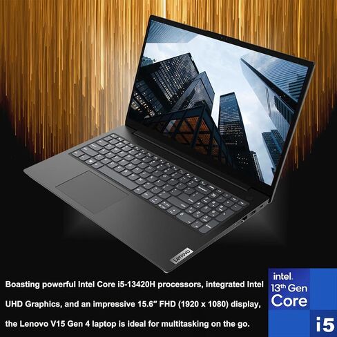 Lenovo V15 AI-Powered Business Laptop • Copilot Ready • 16GB RAM • 512GB PCIe SSD • 15.6 FHD Display w/Low-Blue Light • HDMI • Long Battery Life • Intel Processor • Ethernet Port • Win 11 Pro in Saudi Arabia