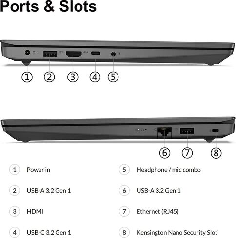 Lenovo V15 AI-Powered Business Laptop • Copilot Ready • 16GB RAM • 512GB PCIe SSD • 15.6 FHD Display w/Low-Blue Light • HDMI • Long Battery Life • Intel Processor • Ethernet Port • Win 11 Pro in Saudi Arabia