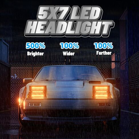 Mondeview 7x6 5x7 المصباح الأمامي LED H6054 مصابيح أمامية LED مصابيح الأمامية ذات الحزمة المختومة مع إشارة بدورها عالي الحزمة متوافقة مع Jeep Wrangler YJ Cherokee XJ in Kuwait