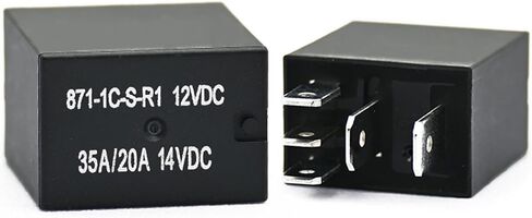 2 Pcs 871-1C-S-R1 Relay, 12V 35/20A 5 Pins in Saudi Arabia