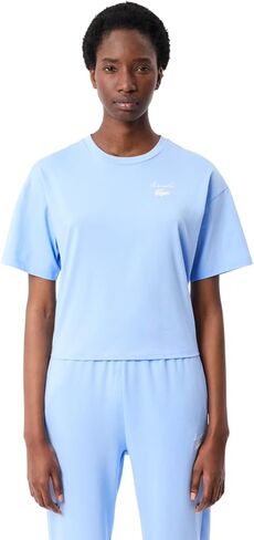Lacoste Women's Crew Neck Sleve Short Relafted Fit Thirt T-Shirt in Saudi Arabia