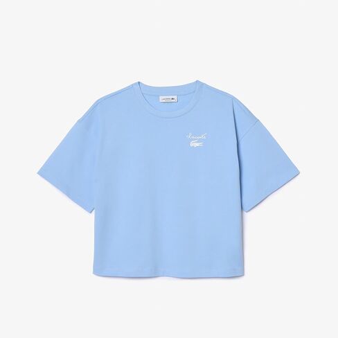 Lacoste Women's Crew Neck Sleve Short Relafted Fit Thirt T-Shirt in Saudi Arabia