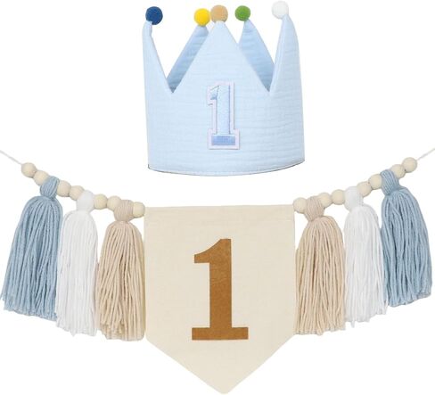 First Birthday High Chair Banner Decorations for Girl,Daisy 1st Birthday Crown Hat,Baby Girl 1st Birthday Decorations for Pink First Birthday One Year Old Birthday Party Baby Shower in Saudi Arabia